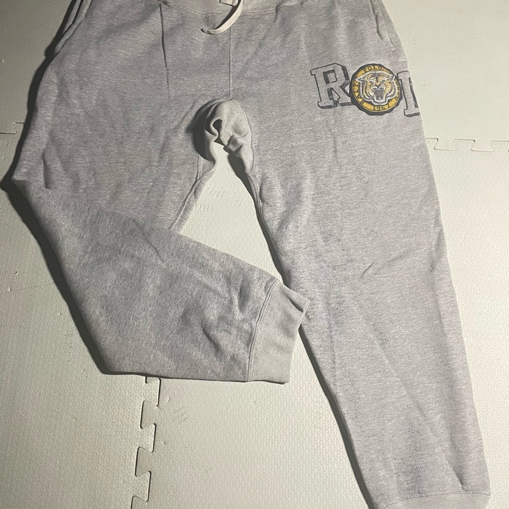 Polo by Ralph Lauren Light Gray Sweatpants with Navy-Gold Tag